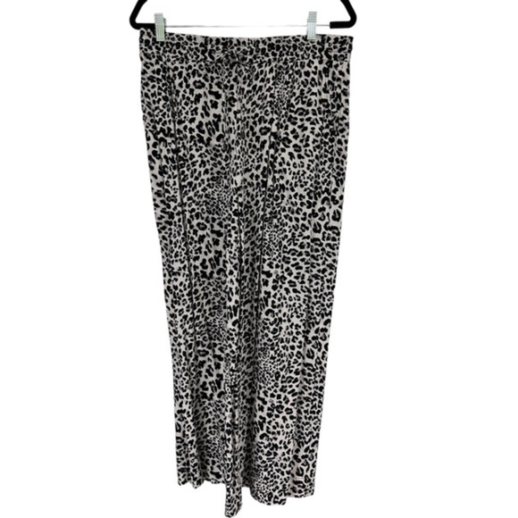 DECJUBA CHEETAH WIDE LEG PANT - SZ L - CHARLOTTE RELAX TROUSER ANIMAL PRINT - Picture 4 of 7
